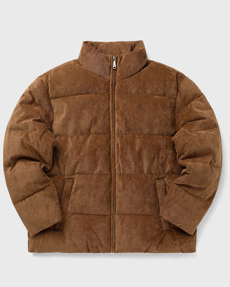 Calvin Klein Jeans Ls Corduroy Mid Wt Puffer Jacket Brown
