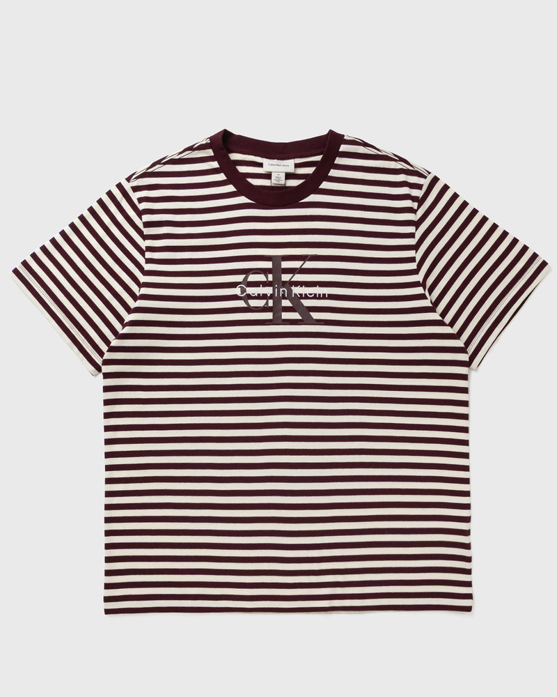 Calvin Klein Jeans Ss 20S Stripe Jersey Monologo Cn Brown