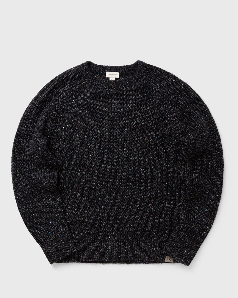 Calvin Klein Jeans Ls Novelty Yarn Raglan Crewnk Sweater Black