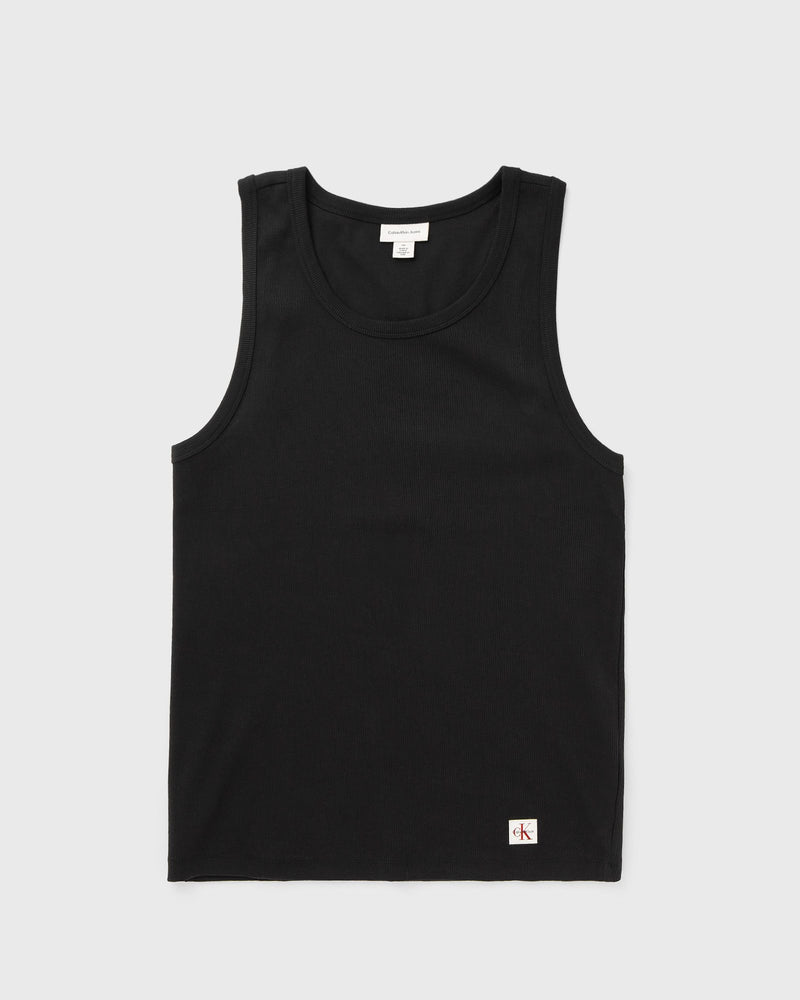 Calvin Klein Jeans 2X2 Rib Badge Tank Top Black
