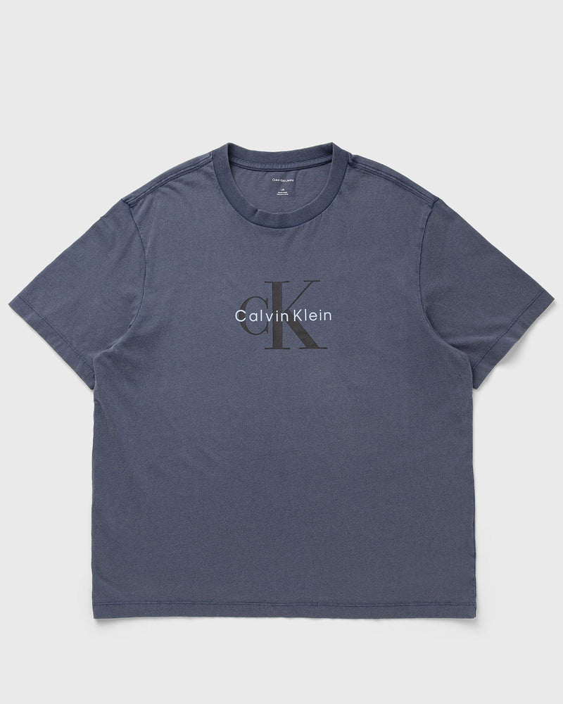 Calvin Klein Jeans Ss 20S Acid Wash Monologo Graphi Blue