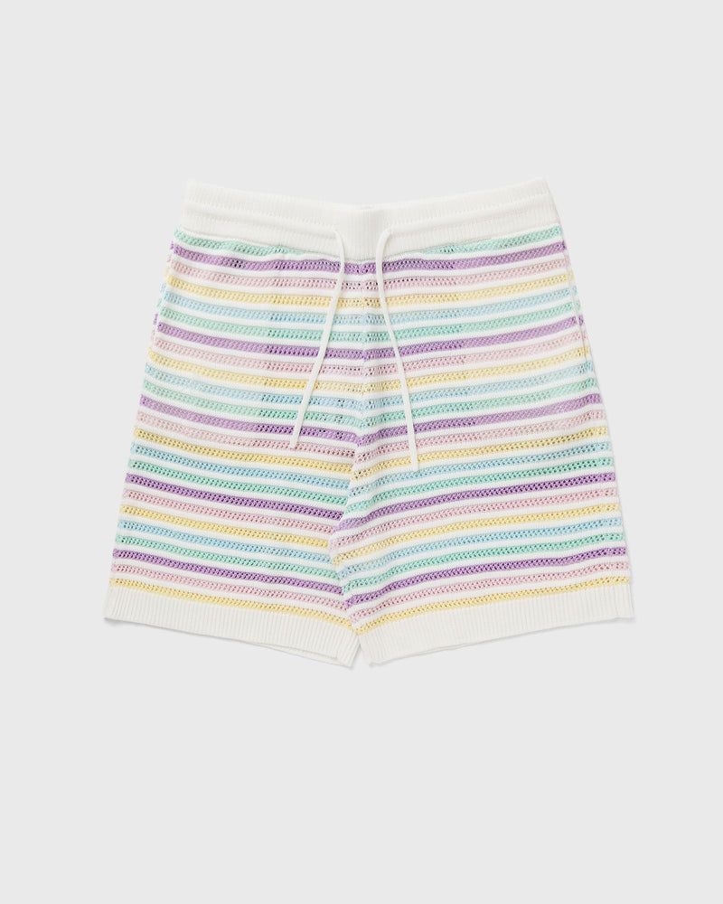 Casablanca Flower Crochet Shorts Multi