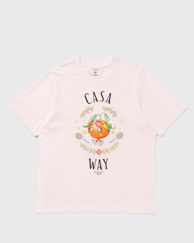 Casablanca Casa Way Orange Mascot Printed T-Shirt Pink