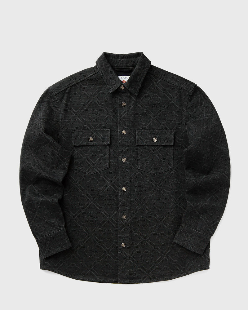 Casablanca Laser Monogram Denim Shirt Black