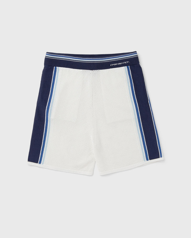 Casablanca Mesh Stripe Shorts White