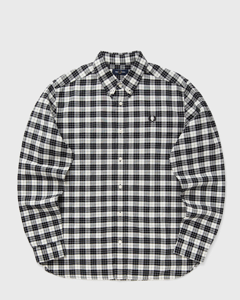 Fred Perry Tartan Oxford Shirt Black|beige