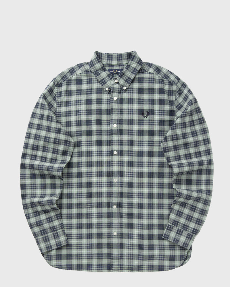 Fred Perry Tartan Oxford Shirt Green
