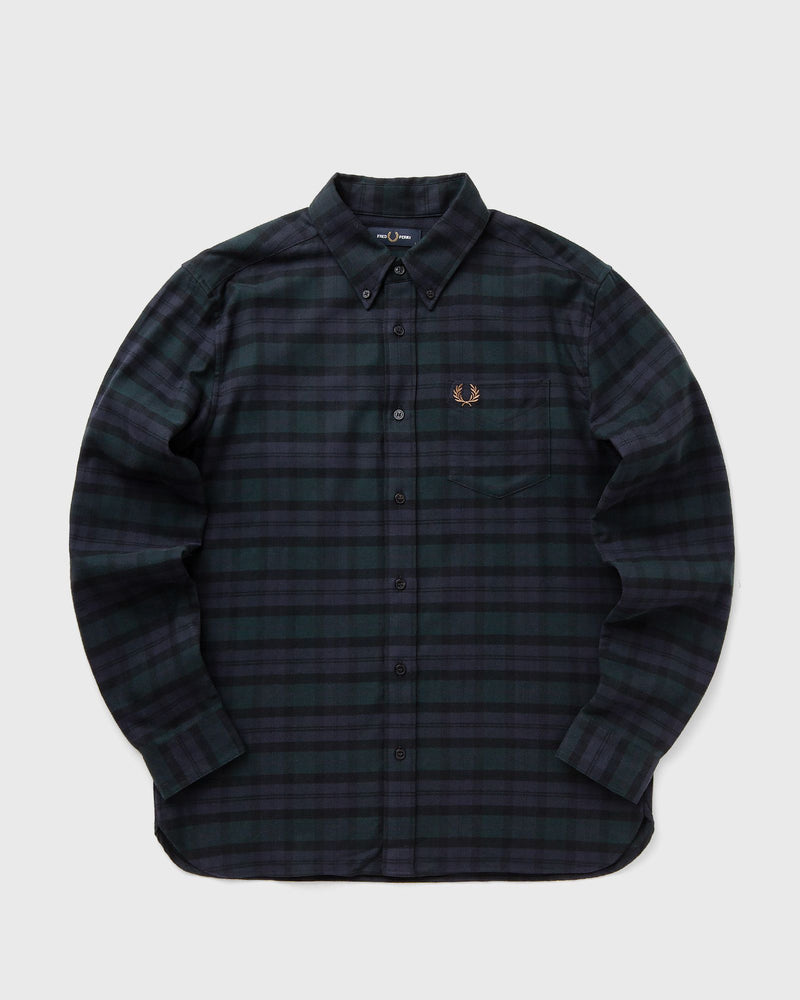 Fred Perry Blackwatch Tartan Brushed Twil Black|green