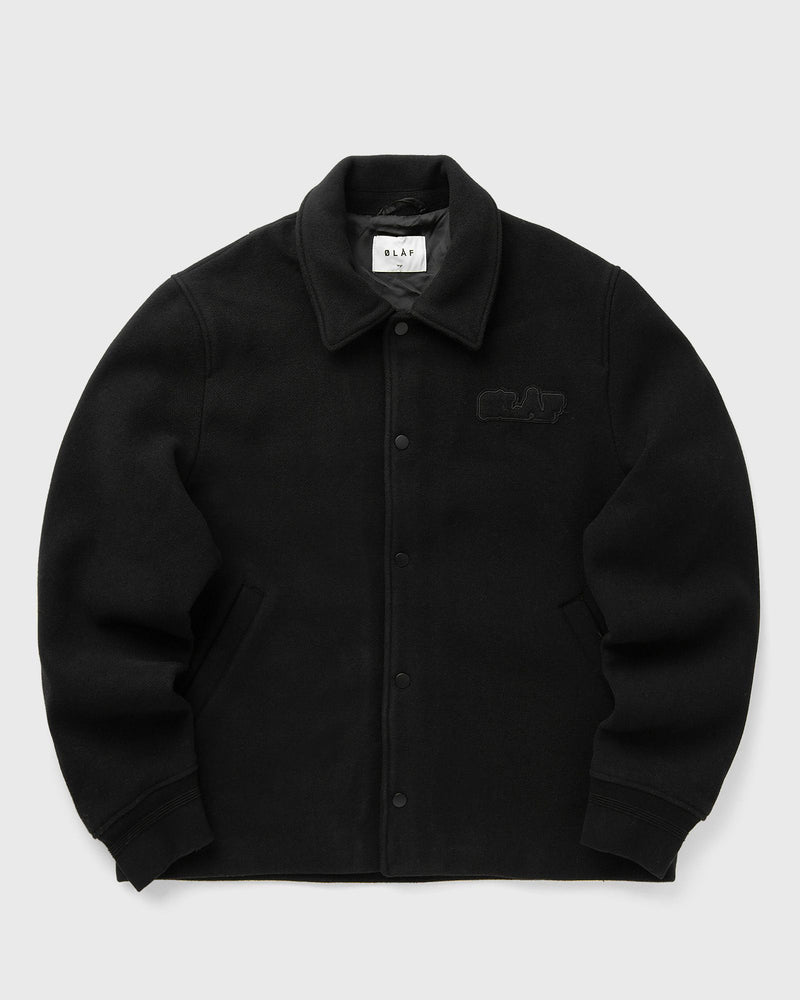 Olaf Wool Varsity Coach Jacket Black