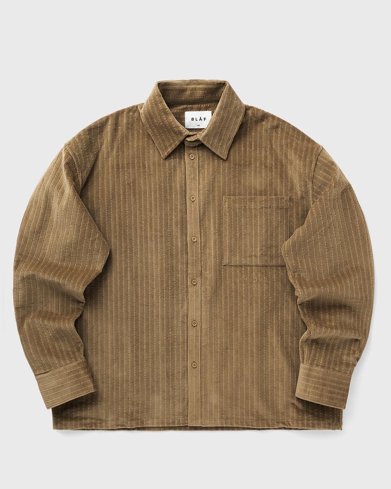 Olaf Corduroy Boxy Shirt Brown