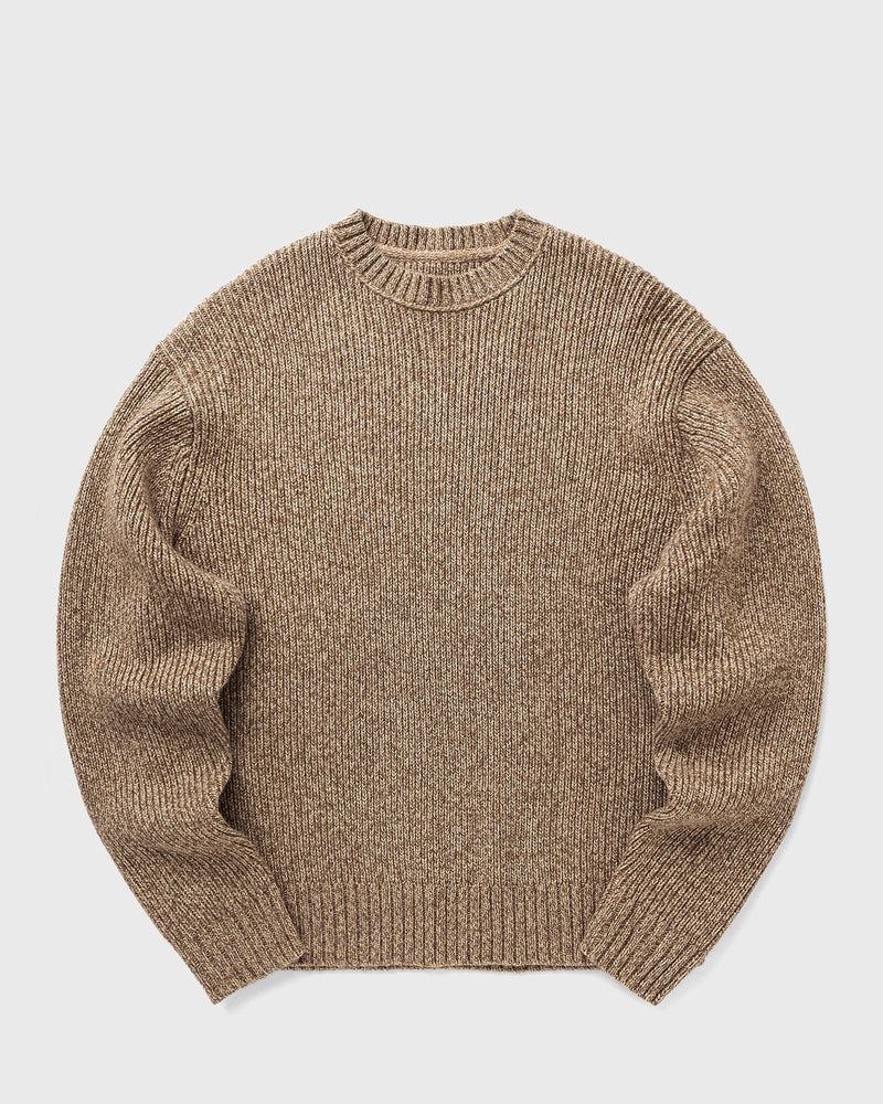 Olaf Essential Melange Knitted Crewneck Brown