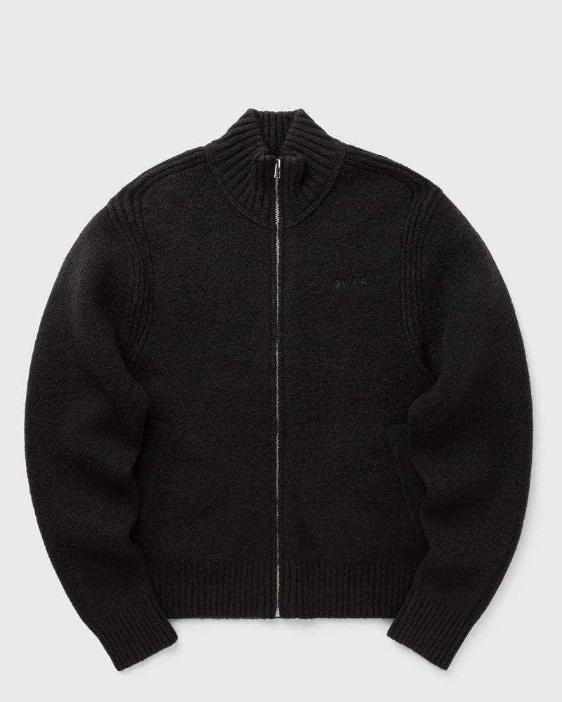 Olaf Zip Through Knitted Mock Neck Black