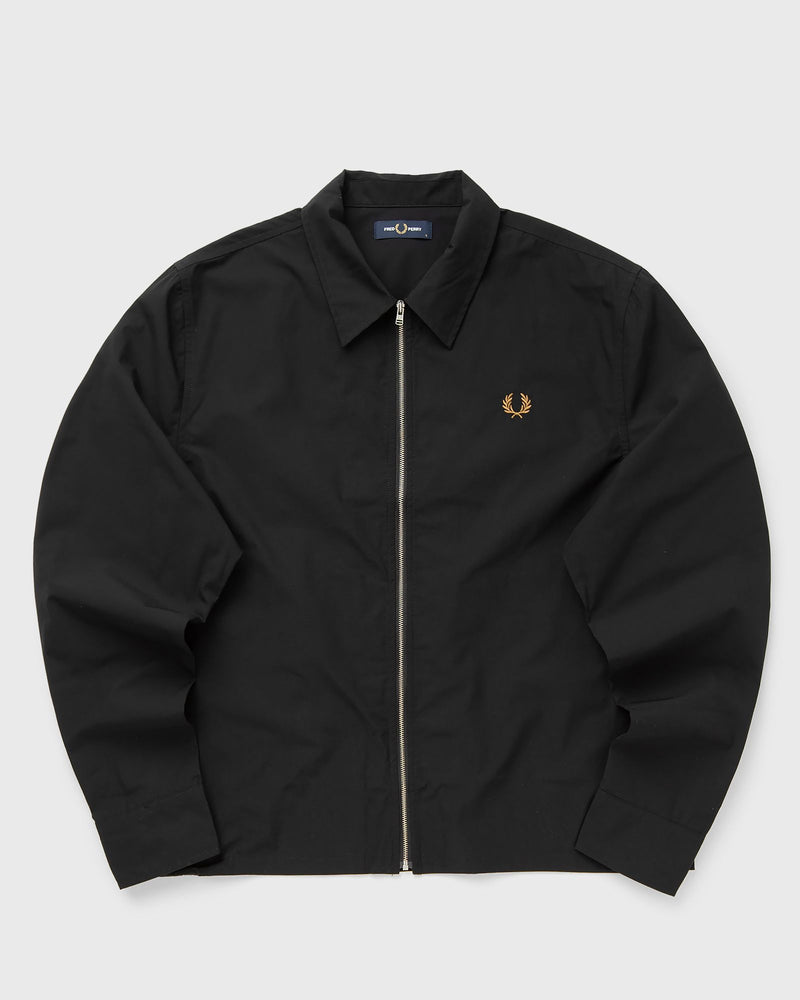 Fred Perry Poplin Overshirt Black