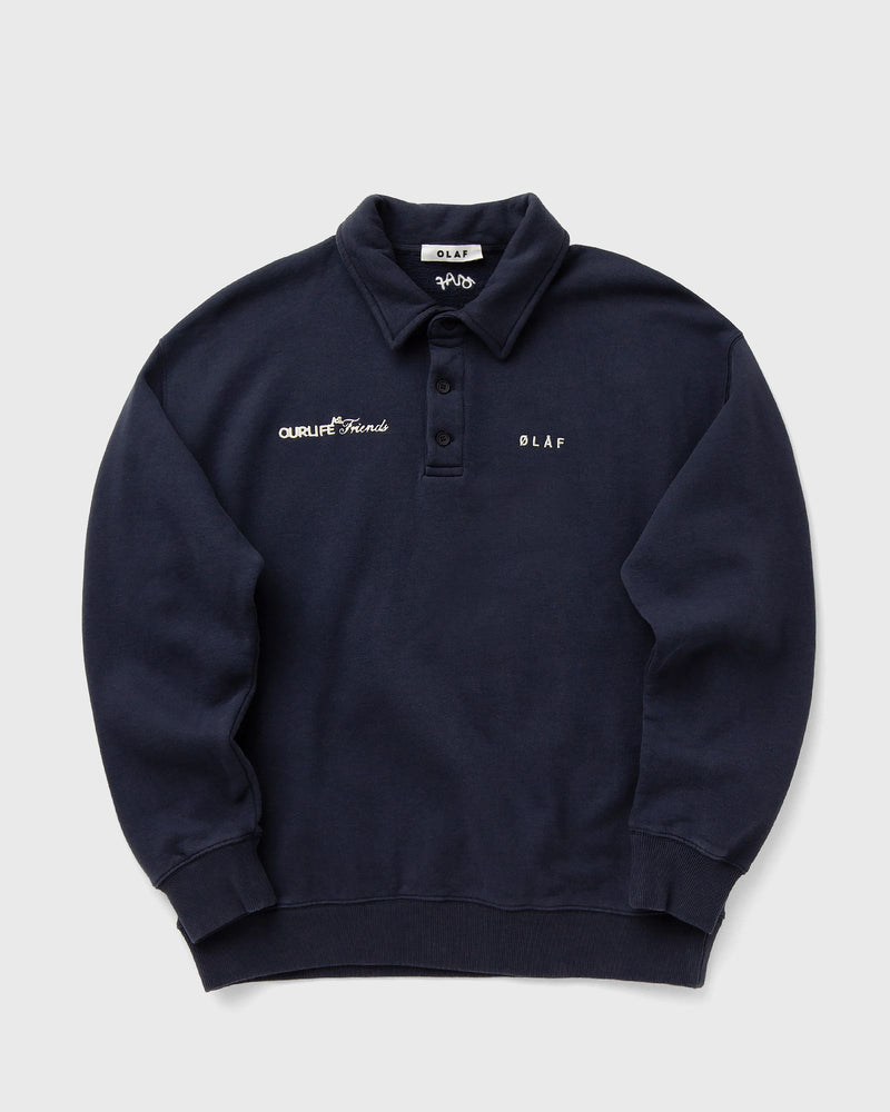 Olaf Script Friends Oversized Polo Blue