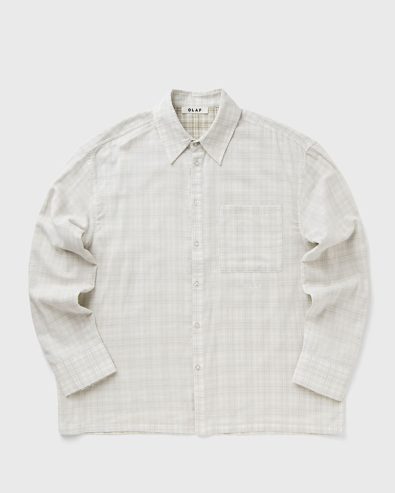 Olaf Double Faced Checked Boxy Shirt Beige