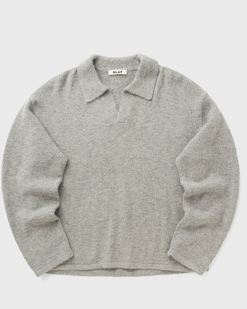 Olaf Signature Knitted Polo Grey