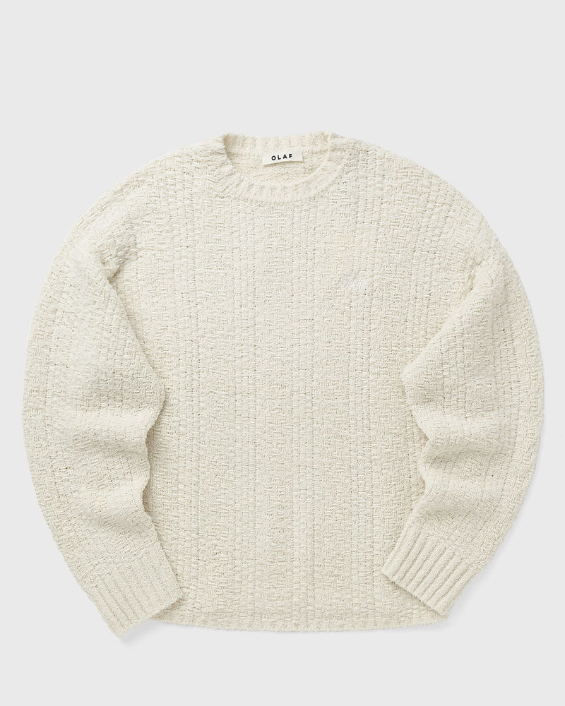 Olaf Textured Boxy Knitted Crewneck Beige