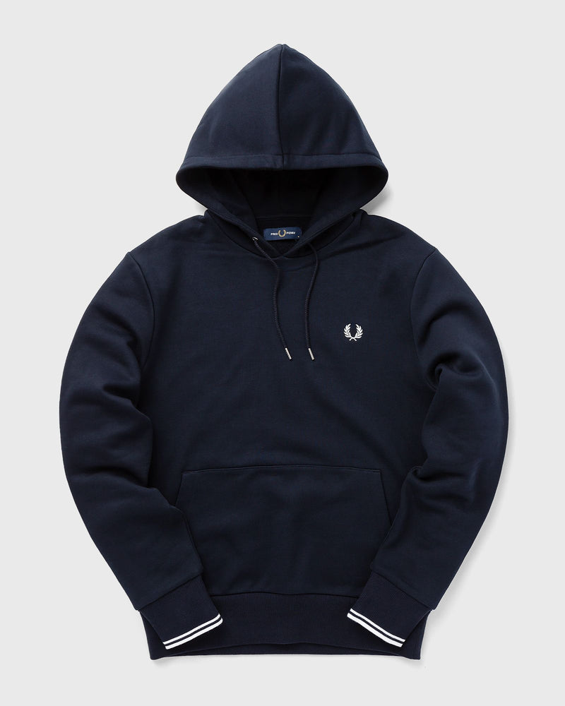 Fred Perry Tipped Hooded Sweatshirt Blue