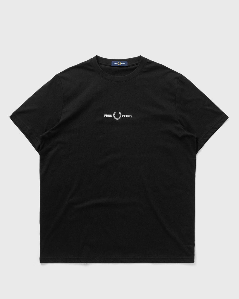 Fred Perry Embroidered T Shirt Black