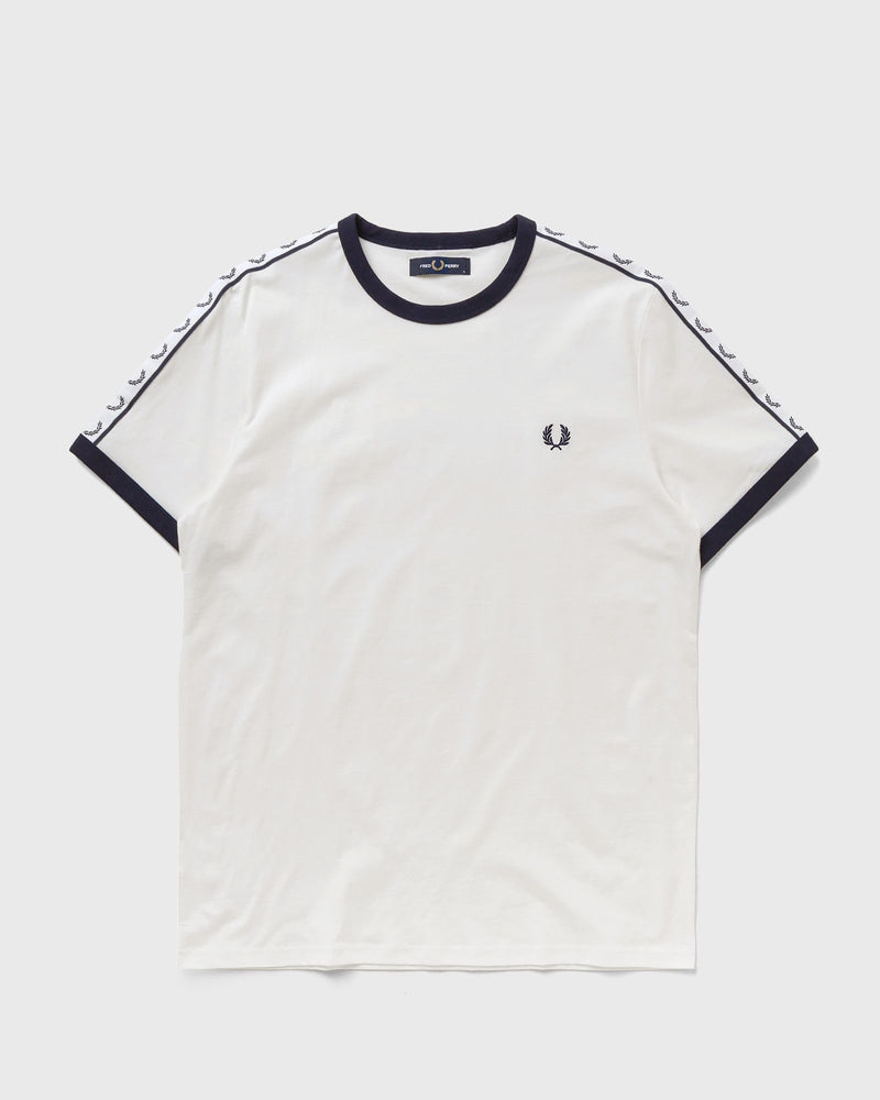 Fred Perry Taped Ringer Tee White