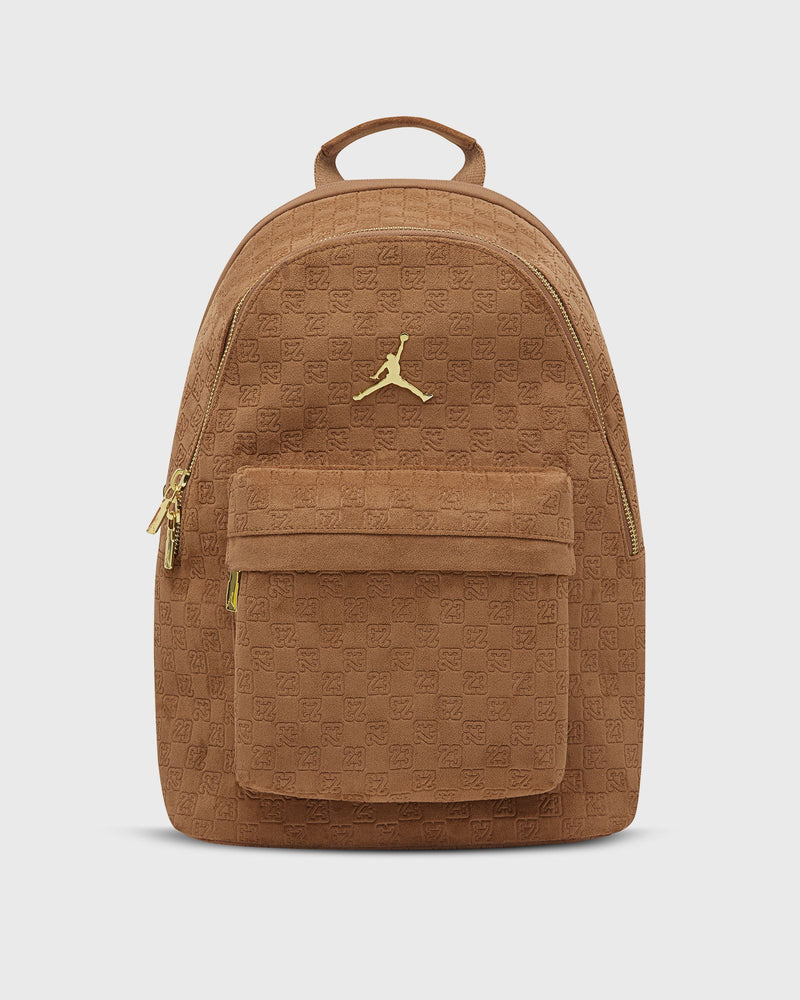 Jordan Suede Monogram Backpack Brown