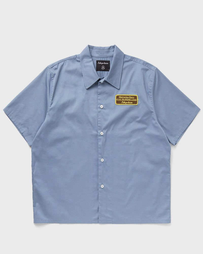 Kidsuper Studios X Mercedes Benz Cropped Work Shirt Blue