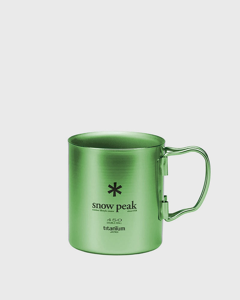 Snow Peak Titanium Single Wall Mug 450ML Green