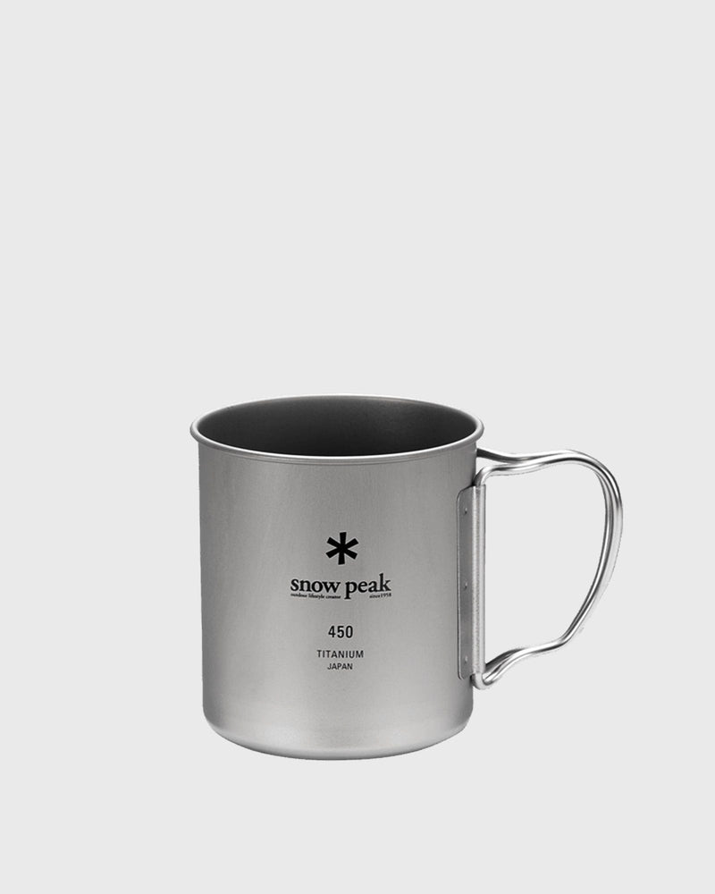 Snow Peak Titanium Single Mug 450ML Silver