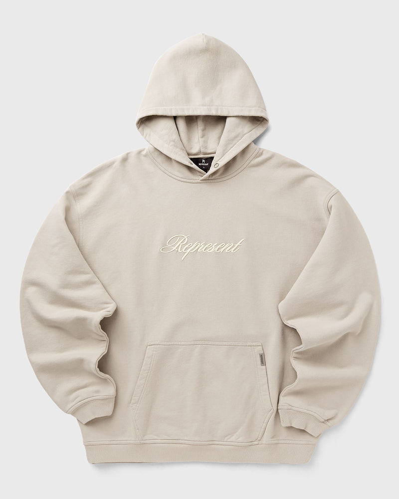 Represent Script Logo Hoodie Grey
