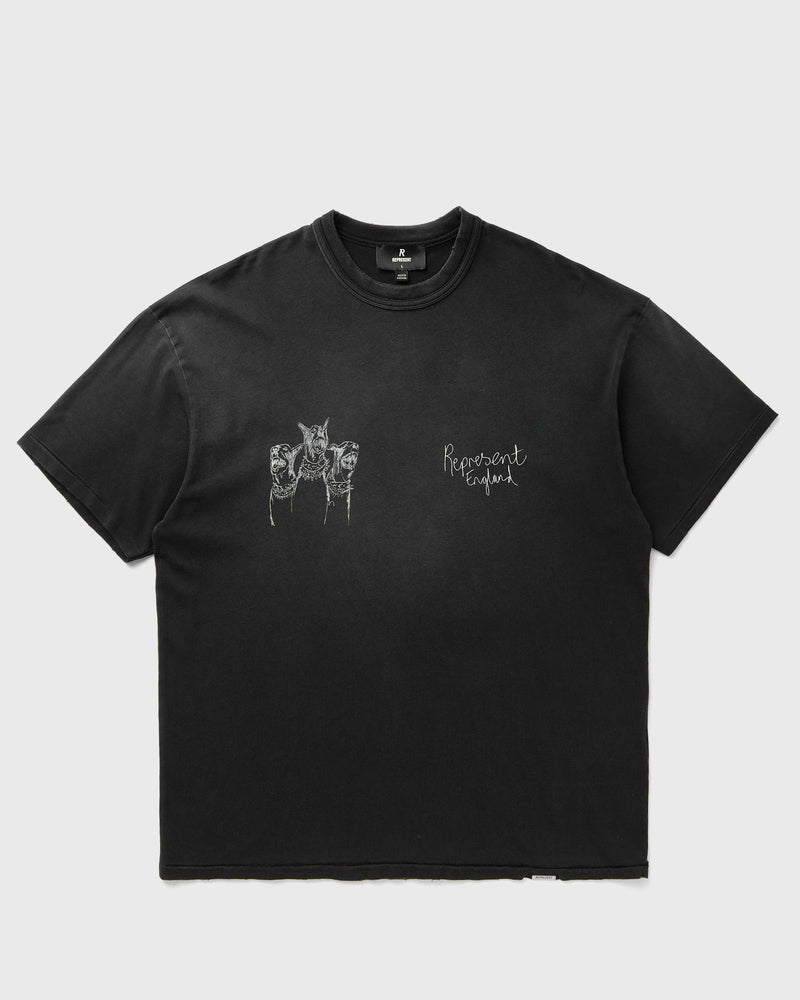 Represent Hand Drawn Thoroughbred Dogs T-Shirt Black