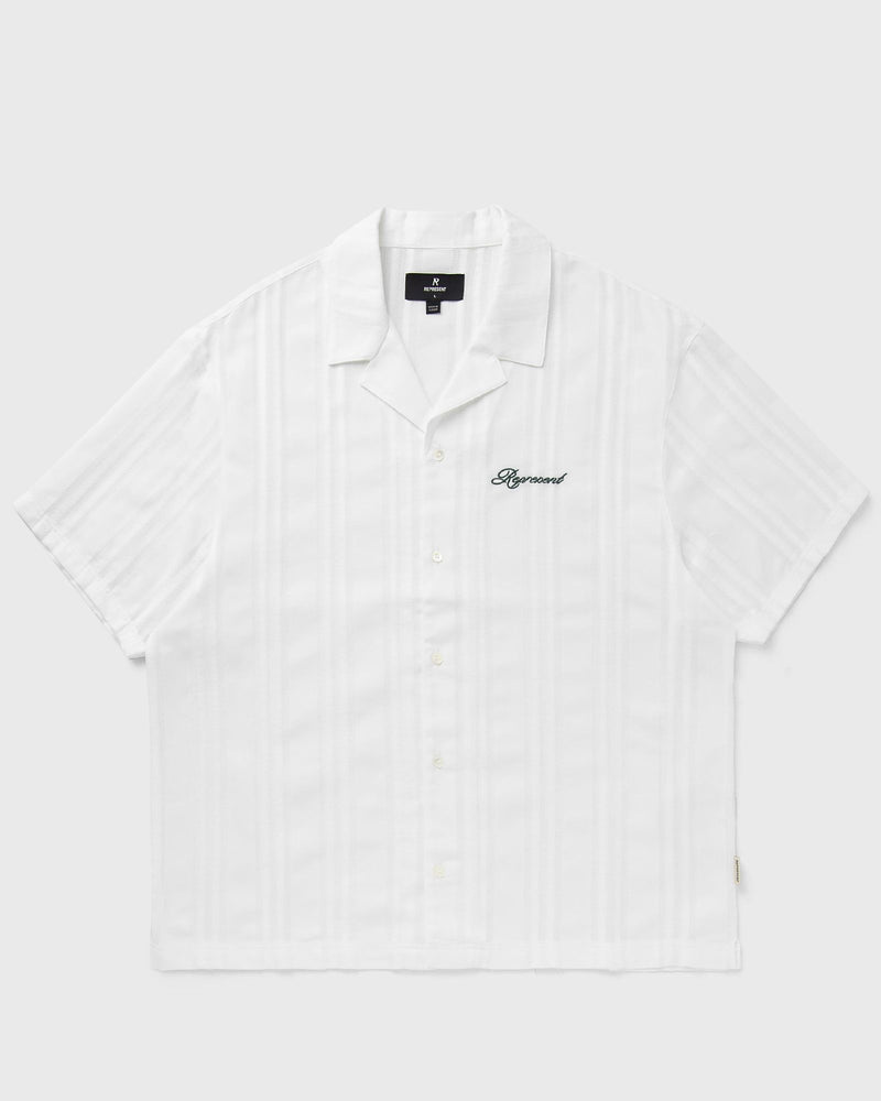 Represent Embroidered Bowling Shirt White