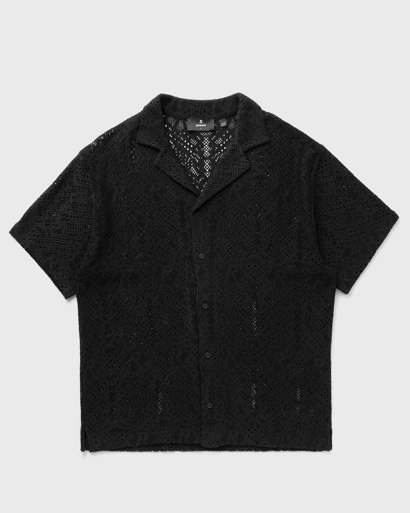 Represent All Over Crochet Shirt Black