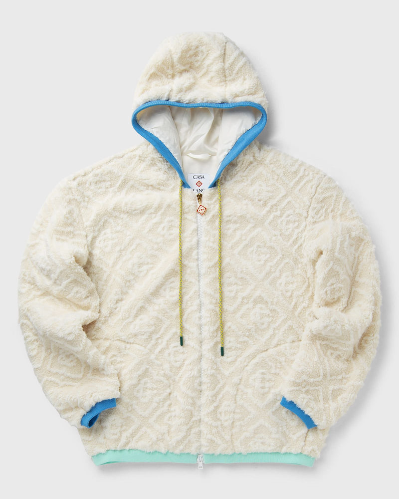 Casablanca Mens Monogram Fleece Jacket White