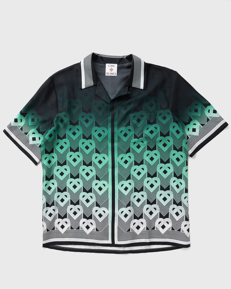 Casablanca Cuban Collar Short Sleeve Shirt Multi