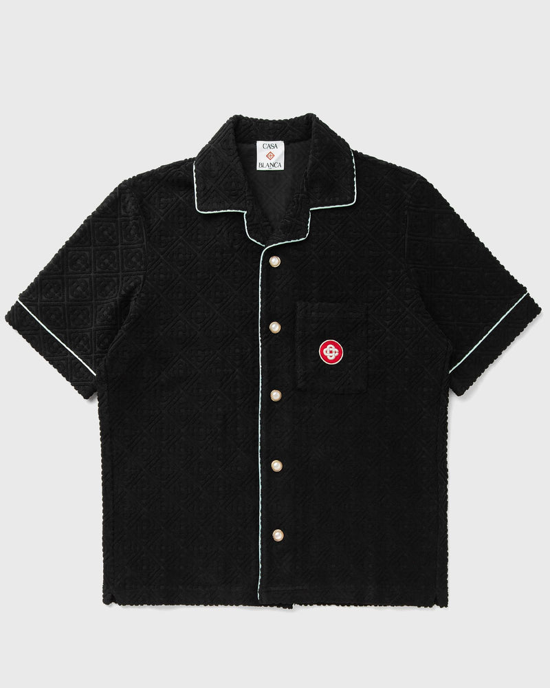 Casablanca Mens Towelling Monogram Shirt Black