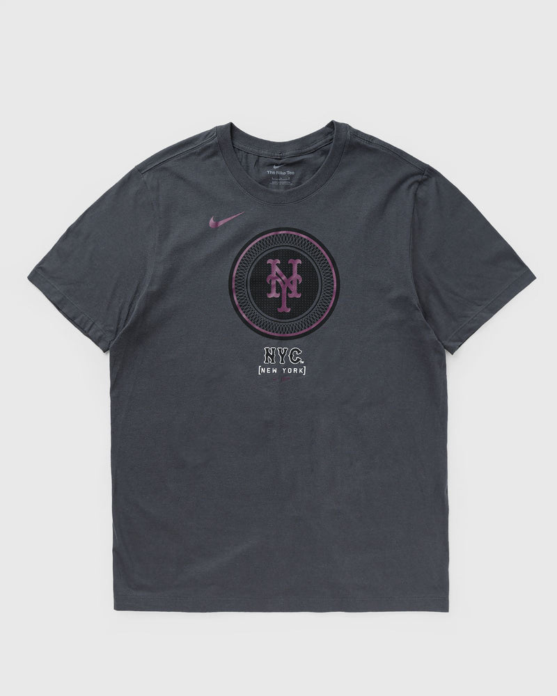 Nike City Connect Large Logo Tee New York Mets Grey