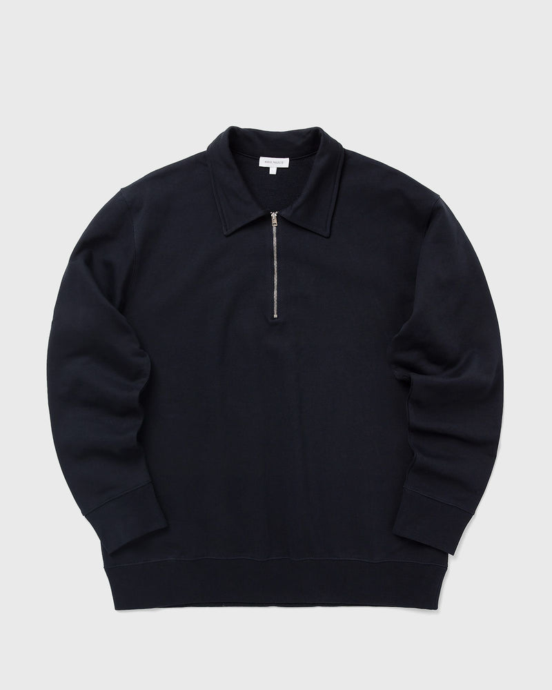 Norse Projects Norse Standard Half Zip Sweatshirt Blue