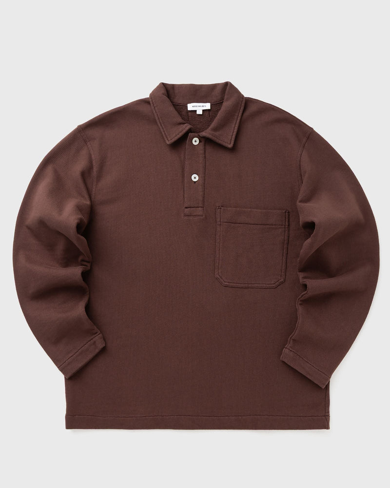 Norse Projects Fraser Relaxed Organic Loopback Ls Polo Purple
