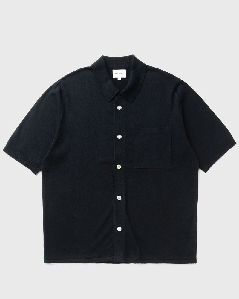 Norse Projects Rollo Cotton Linen Ss Shirt Blue