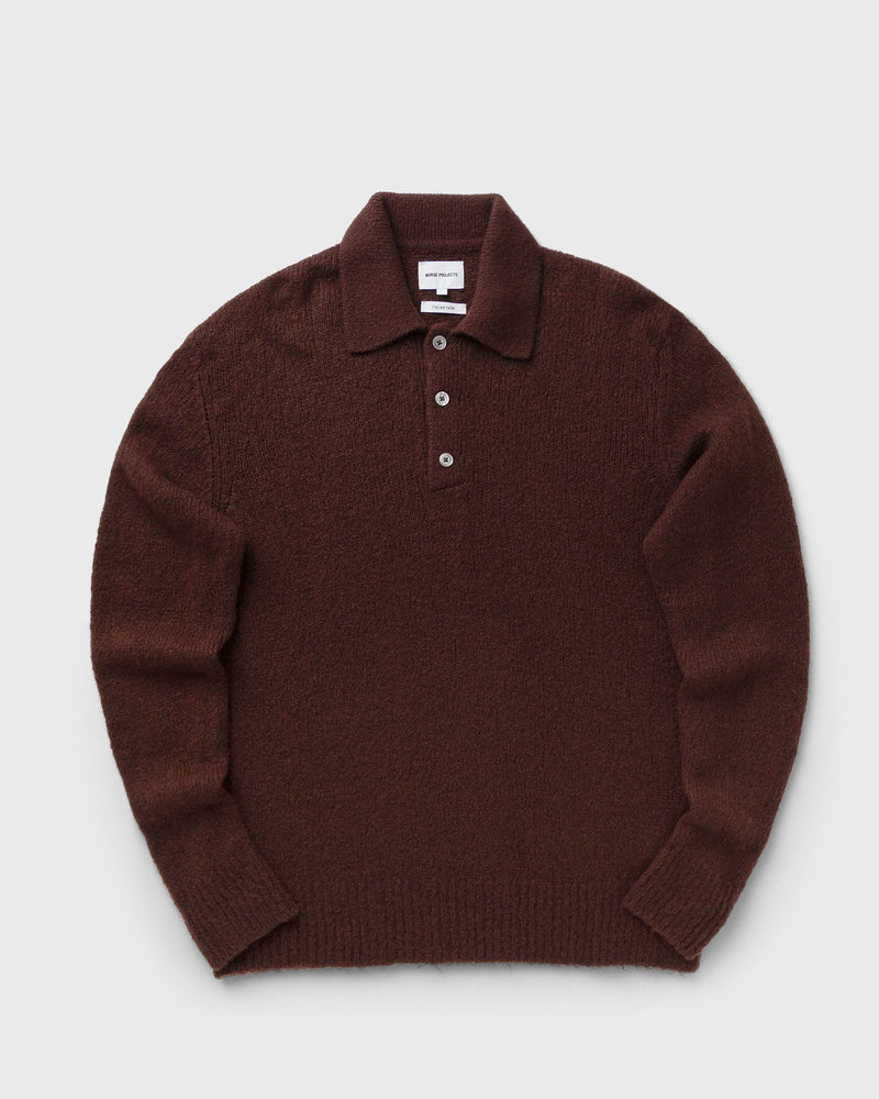 Norse Projects Rasmus Relaxed Brushed Polo Purple