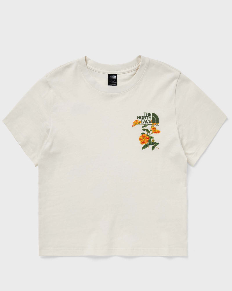 The North Face Womens Flora Embro Regular Short Sleeve Tee-G Beige