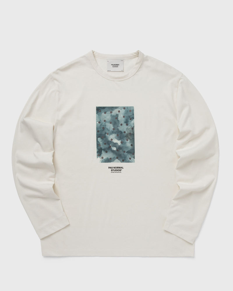 Pas Normal Studios Off-Race Cotton Tech Graphic Long Sleeve T-Shirt White