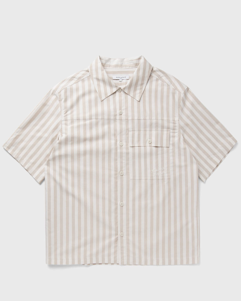Maison Kitsune Short Sleeve Overshirt Beige