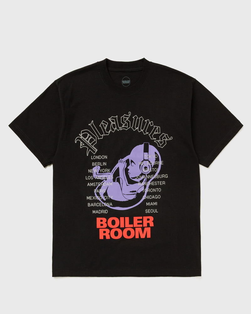 Pleasures X Boiler Room Headphone T-Shirt Black