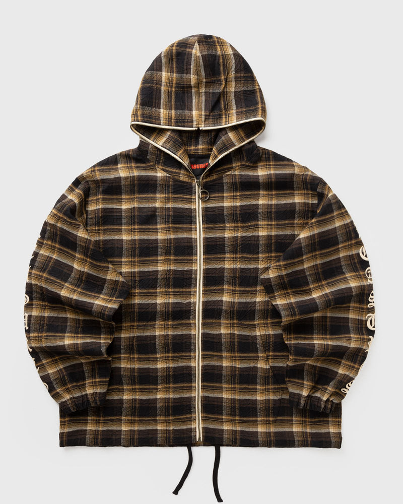 Pleasures Groove Zip Poncho Hoodie Brown