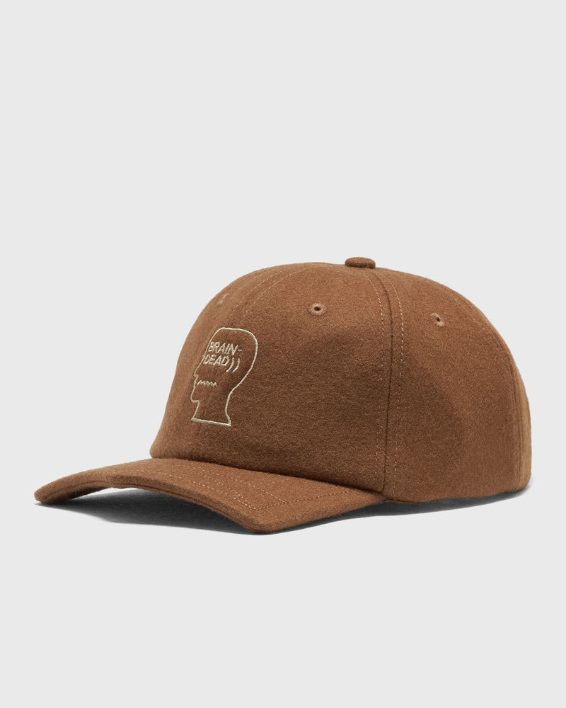 Brain Dead Batwing Logohead Flannel Hat Brown