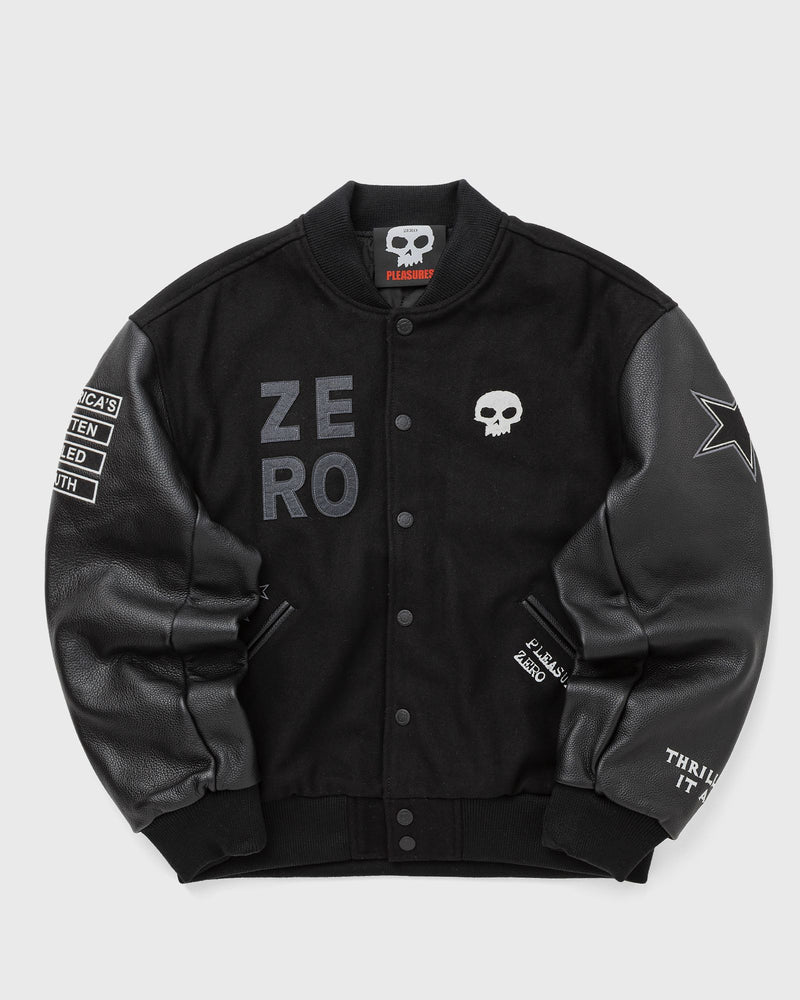 Pleasures Zero Pleasures Varsity Jacket Black