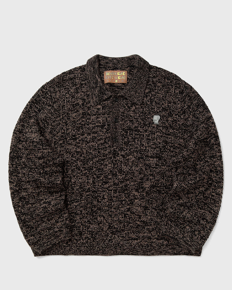 Brain Dead Waffle Pullover Sweater Grey