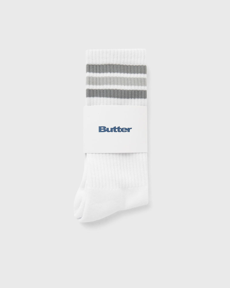 Butter Goods Stripe Socks White