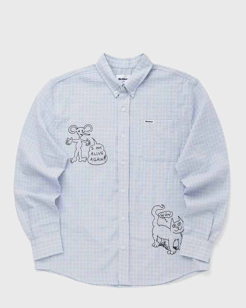Butter Goods X Daniel Johnston Alive Again Shirt Blue